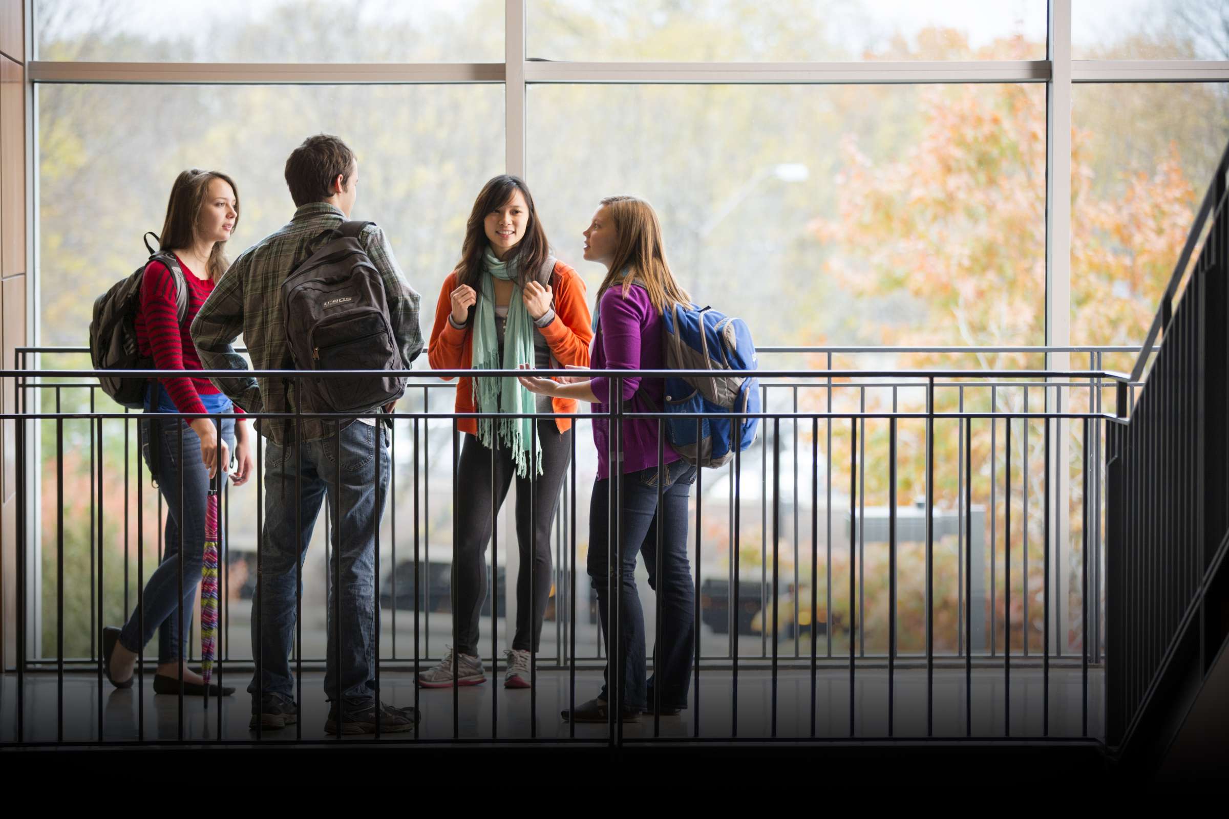 students gathering